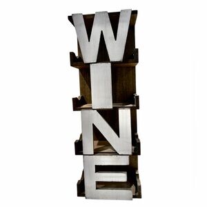 Hanging or counter display Barn-wood 4 Bottle Wine Rack Rustic